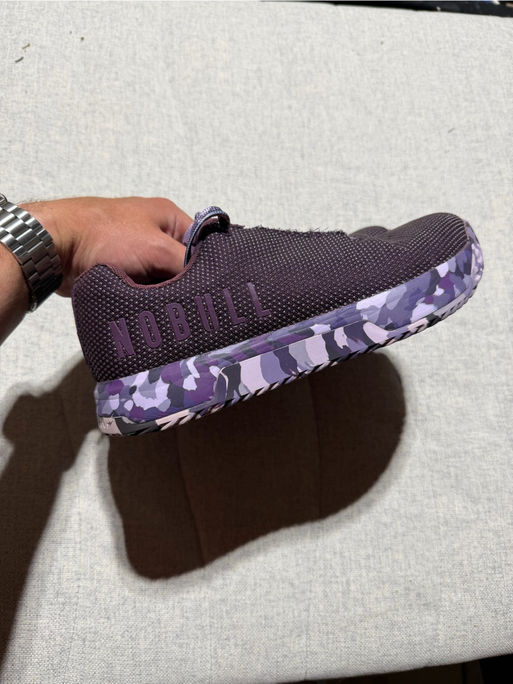 NoBull Superfabric Trainer Purple Camo / Ivy M7.5/W9 Training Shoe